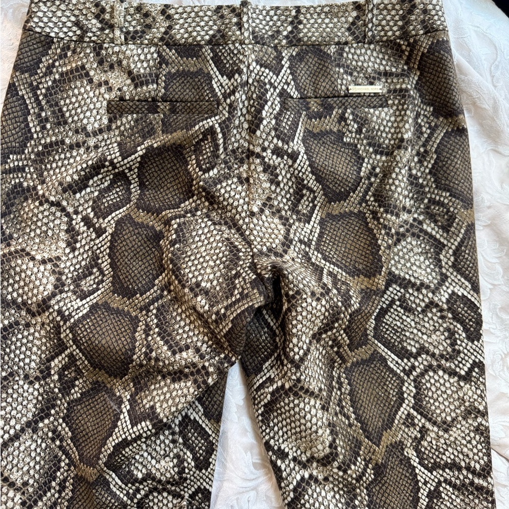 481. MK Michael Kors Python-Print Cargo Pants‎ - image 6